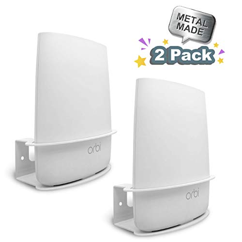 Product Cover ALLICAVER Compatible Wall Mount Orbi WiFi, Sturdy Metal Made Mount Bracket Compatible with Orbi Router RBR20, RBS20, RBK20, RBK23 Tri Band Home WiFi Router- (2 Pack)