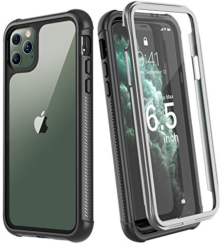 Product Cover Eonfine Designed for iPhone 11 Pro Max Case, Full-Body Heavy Duty Protection with Built-in Screen Protector Rugged Armor Shockproof Cover for iPhone 11 Pro Max 6.5 Inch 2019 Release (Black/Clear)