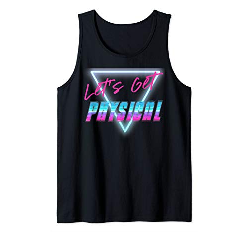 Product Cover Lets Get Physical Workout Gym Tee Rad 80'S Retro Tank Top