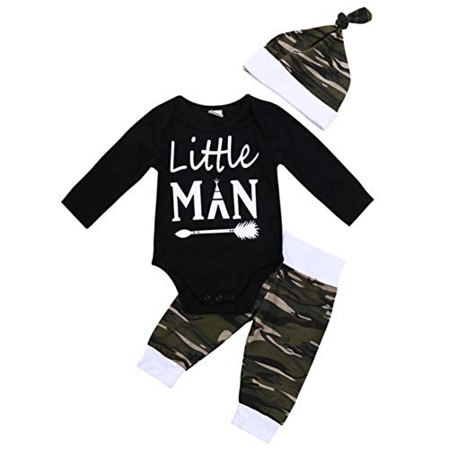 Product Cover Baby Boys Letter Romper + Striped Pants Infant Christmas Clothes Toddler 2pcs Set Outfits Bodysuit