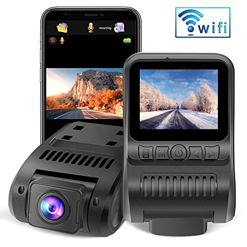 Product Cover Upgraded Dash Cam Built in WiFi 1080P FHD Mini Car Dashboard Camera Recorder with 2.0
