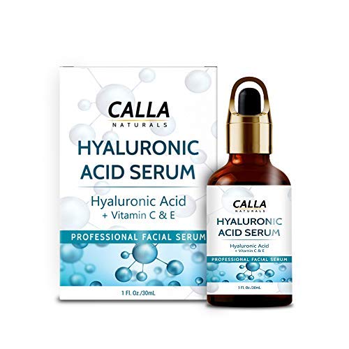 Product Cover Calla Naturals Hyaluronic Acid Professional Facial Serum with Vitamin C & Retinol for Wrinkles, Dark Spots, Fine Lines & Brightening - 30ml