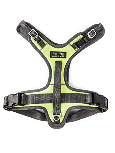 Product Cover Mighty Paw Sport Harness 2.0, Padded Dog Harness, Adjustable Neck and Chest Straps with Reflective Stitching (Large, Green)