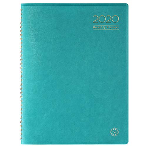 Product Cover 2020 Monthly Planner/Calendar - Monthly Planner 2020 with Tabs, Faux Leather Calendar Planners, Twin-Wire Binding and Double Side Clear Inner Pocket 9