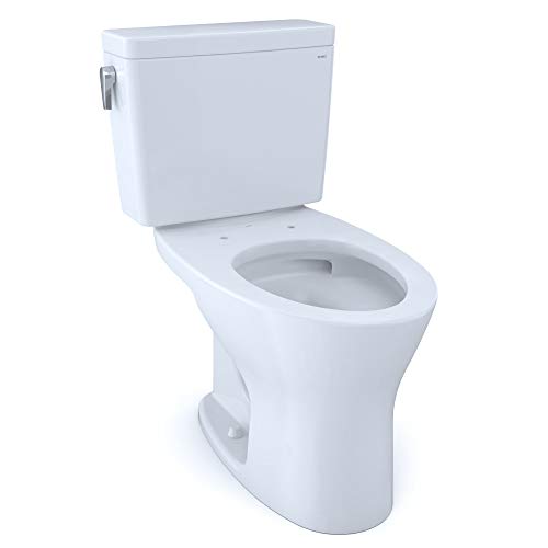 Product Cover TOTO CST746CSMG#01 Drake Two-Piece Elongated Dual Flush 1.6 and 0.8 GPF DYNAMAX TORNADO FLUSH Toilet with CEFIONTECT, Cotton White