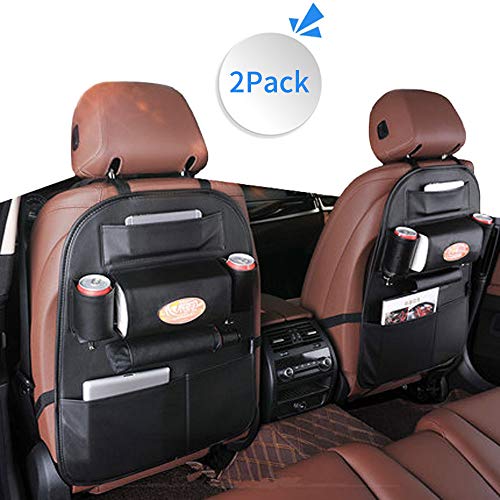 Product Cover LBLA Multifarious Hanging Car Backseat Organizer PU Leather, Multi Pocket Car Storage Bag 2 Packs