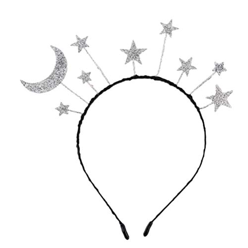 Product Cover Amosfun Star Moon Headband Birthday Party Hair Hoop Glitter Hair Accessories for Birthday Costume Party