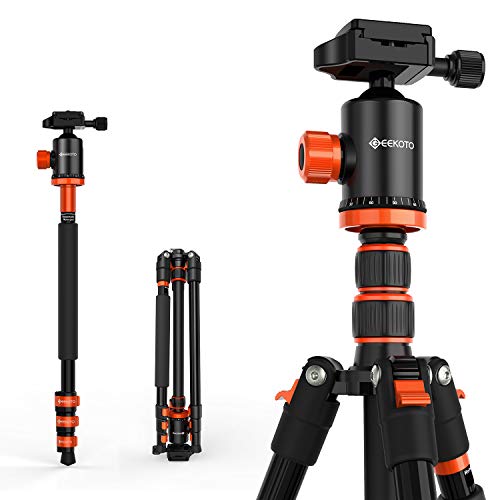 Product Cover GEEKOTO 77 Inches Tripod, Camera Tripod for DSLR, Compact Aluminum Tripod with 360 Degree Ball Head 1/4