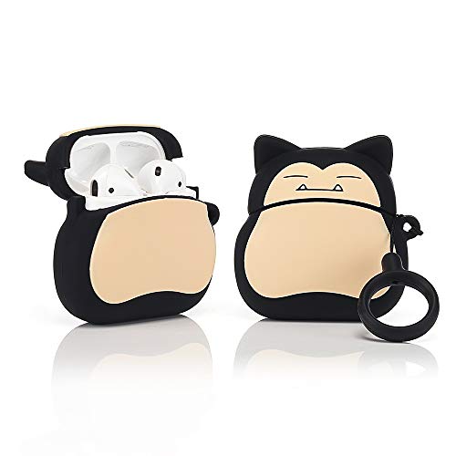 Product Cover ZAHIUS Airpods Silicone Case Funny Cover Compatible for Apple Airpods 1&2 [Cartoon Pattern][Best Gift for Girl Boy](Snorlax)