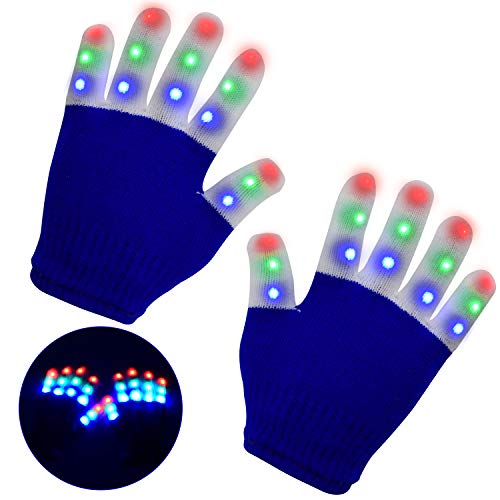 Product Cover LSXD LED Gloves for Kids, Flashing Finger Light Kids Gloves Toys for Halloween, Party, Christmas, Birthday Gift