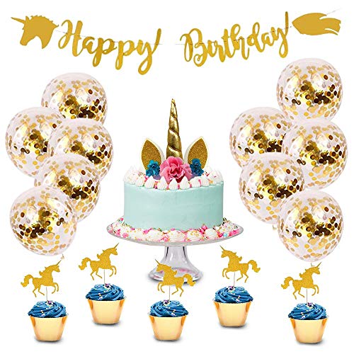 Product Cover Unicorn Party Decorations and Supplies - Unicorn Party Balloons, Cupcake Decorations, and Birthday Banner