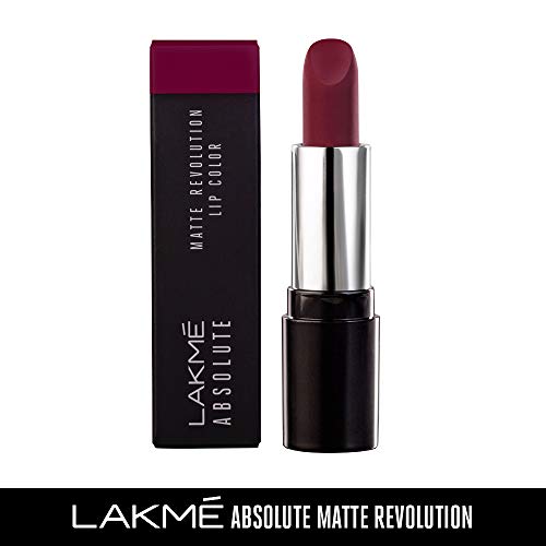 Product Cover Lakmé Absolute Matte Revolution Lip Color, 502 Burgundy Blast, 3.5 g