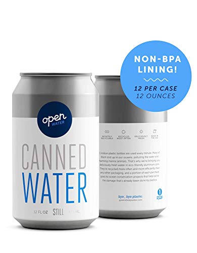Product Cover Open Water Still Canned Water with Electrolytes in 12-oz Aluminum Cans (1 Cases, 12 cans - Still) | BPA-free and Eco friendly