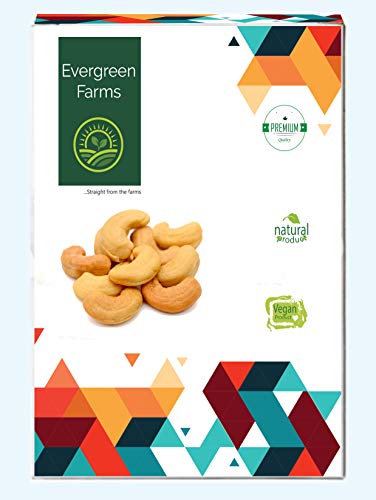 Product Cover Evergreen Farms Fresh Roasted Cashews Kaju W320 Light Brown and Extra Crunchy 1 Kg