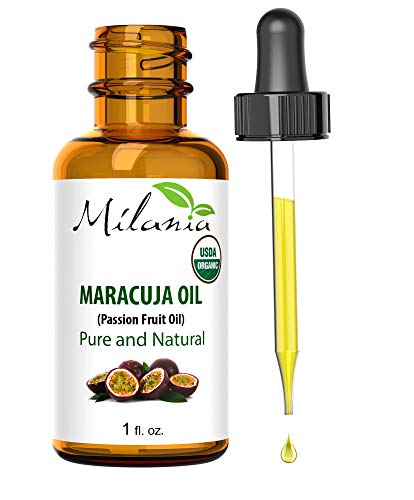 Product Cover Premium Organic Maracuja Oil 100% Pure Virgin Passion Fruit Oil, 1 fl. oz Cold-Pressed Extracted Aceite de Marula Unrefined