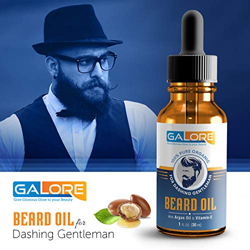 Product Cover GALORE Organic Beard Hair Growth Oil with Argan Oil and Vitamin E For Mens- 30 ml