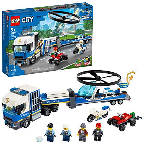 Product Cover LEGO City Police Helicopter Transport 60244 Police Toy, Cool Building Set for Kids, New 2020 (317 Pieces)