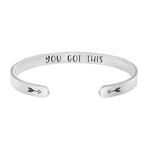 Product Cover Joycuff You Got This Bracelet Women Affirmation Empowerment Gift Mantra Cuff Inspirational Jewelry Personalized Encouragement Bangle