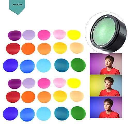 Product Cover Godox V-11C Color Filters Kit Color Gels Filters 15 2 for Godox V1 Series Camera Round Head Flashes