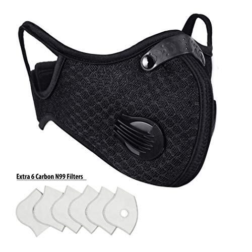 Product Cover VTER Face Breathing Mask - With Valves & Carbon N99 Filters - Washable Face Mouth Cover (Mask & Filter)