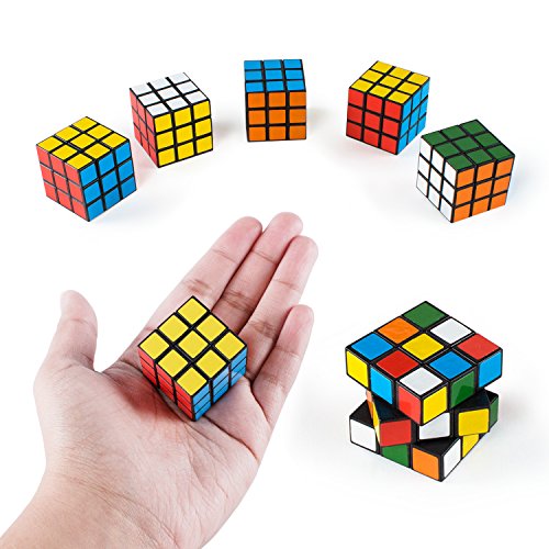 Product Cover Super Z Outlet 6 Pack Mini Color 3x3 Cube Puzzle Game Toy Prizes for Party Favors Goody Bag Fillers