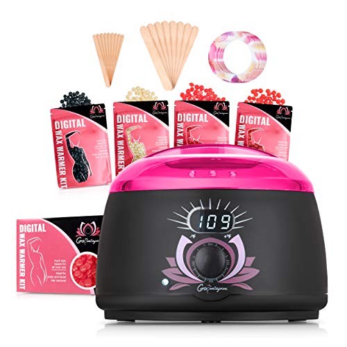 Product Cover Home Wax Kit Electric Wax Warmer hair removal home waxing kit Hot Waxing Kit with Bonus Wax and Application Tools for Pain Free Body Face Bikini Hair Removal With Led Screen