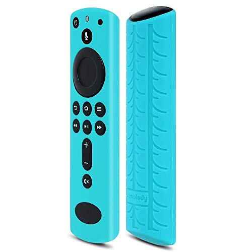 Product Cover Wemelody Remote Case/Cover for Fire Tv Stick 4k,Fire Tv Stick 4k Remote Cover, Silicone Protective Case Compatible with Fire TV Stick 4K Remote, Lightweight Anti-Slip Shockproof (Turquoise)