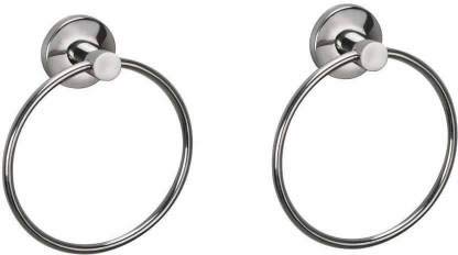 Product Cover WHOLESALE INDIA Supreme Bazaar Stainless Steel Towel Ring Holder (Silver) -Set of 2