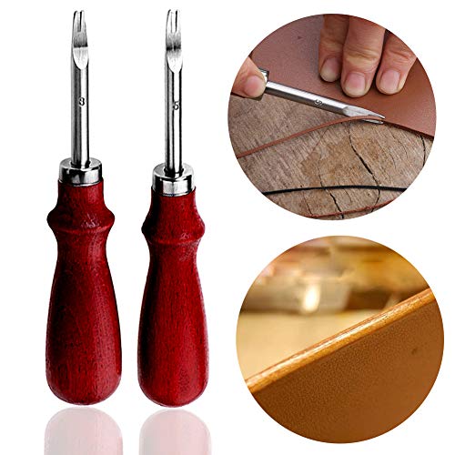 Product Cover 2 Sizes Leather Edge Skiving Beveler Craft Keen Edge Beveler Cutting Tool, 1.0mm&1.5mm Size