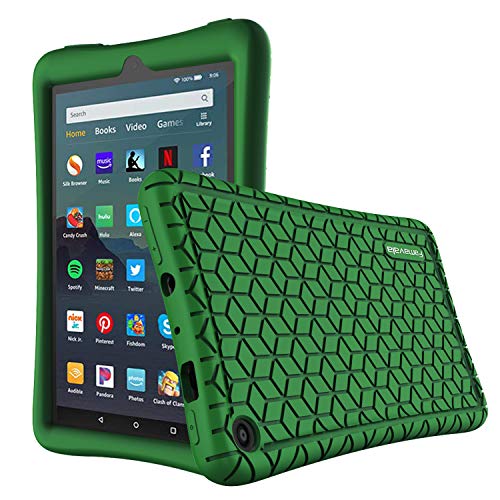 Product Cover Famavala Silicone Case Cover Compatible with All-New Fire 7 Tablet [9th Generation, 2019 Release] (DarkGreen)