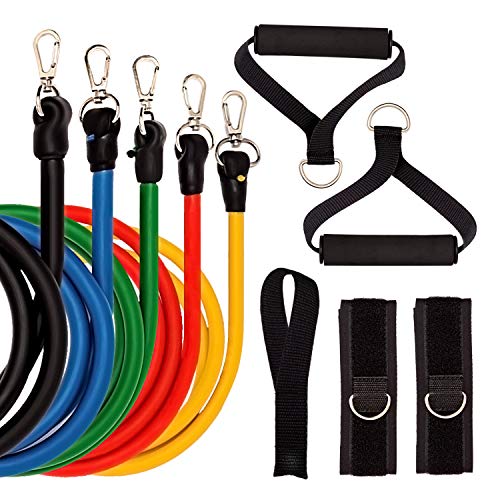 Product Cover ZALU Resistance Bands Set of 5pcs, Resistance Bands Set with Storage Organizer, Full Body Workout Bands with Carry Bag, Resistance Bands Set Include 5 Stackable Exercise Bands, Ideal for MenWomen