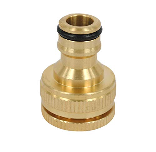 Product Cover SHAFIRE Brass Dual Universal Tap Connector for Threaded Tap 1/2 and 3/4 inch Pipe Adaptor Garden Water Hose Quick Connector for Garden Hose Pipe Fitting