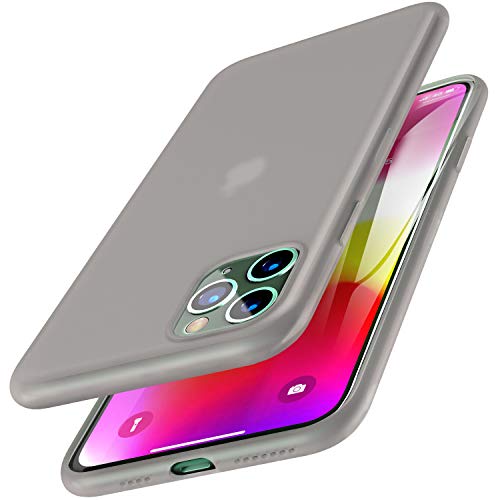 Product Cover TOZO for iPhone 11 Pro Max Case 6.5 Inch (2019) Liquid Silicone Gel Rubber Shockproof Shell Ultra-Thin [Slim Fit] Soft 4 Side Full Protection Cover for iPhone 11 Pro Max (Semitransparent Black)