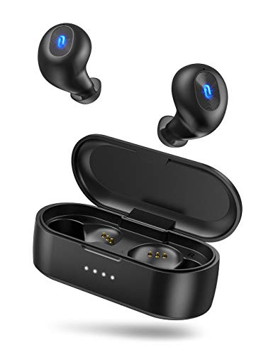 Product Cover Wireless Earbuds, TaoTronics Bluetooth 5.0 Headphones SoundLiberty 77 Bluetooth Earbuds IPX7 Waterproof Hi-Fi Stereo Sound Open to Pair Free to Switch Single/Twin Mode with 20H Playtime