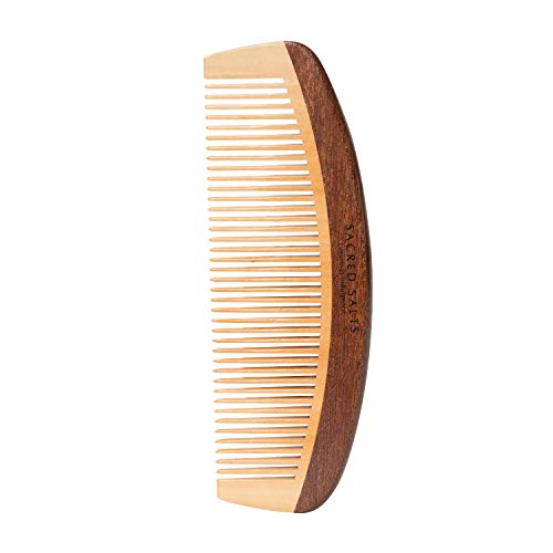 Product Cover Sacred Salts Wooden Comb Natural Organic Handmade Maple Wood Broad Tooth Hair Detangler Detangling Comb
