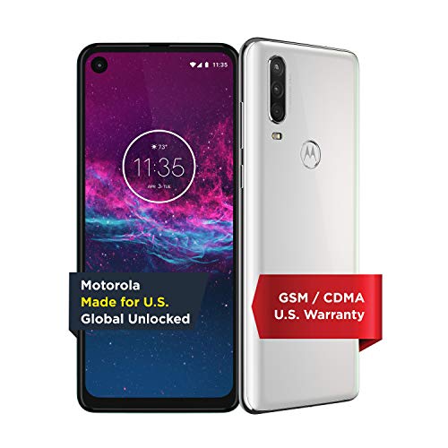 Product Cover Motorola One Action - Unlocked Smartphone - Global Version - 128GB - Pearl White (US Warranty) - Verizon, AT&T, T-Mobile, Sprint, Boost, Cricket, Metro