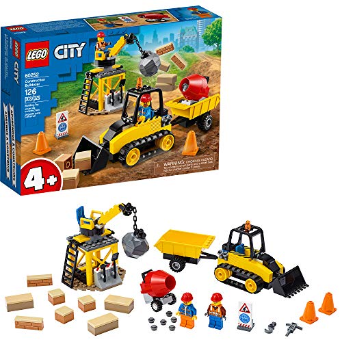 Product Cover LEGO City Construction Bulldozer 60252 Toy Construction Set, Cool Building Set for Kids, New 2020 (126 Pieces)