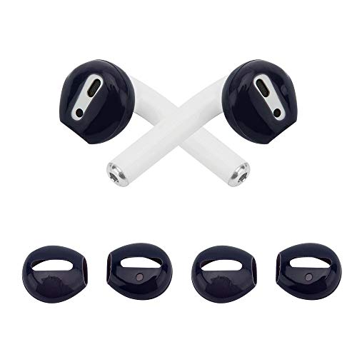 Product Cover [Fit in The case] Auyuiiy Upgrade Ear Covers Accessories Compatible with Apple AirPods 1 & Airpods Gene 2 or EarPods Headphones/Earphones/Earbuds (3 Pairs) (Midnight Blue)