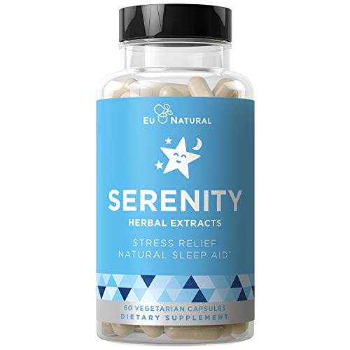 Product Cover SERENITY Natural Sleep Aid & Dream Supplement - Drift Off Mind & Body, Fall Asleep Faster Without Being Groggy - Non-Habit Sleeping Pills - Magnesium, Valerian, Melatonin - 60 Vegetarian Soft Capsules