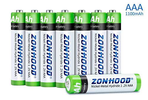 Product Cover 1100mAh AAA Batteries, Rechargeable AAA Batteries High-Capacity AAA Rechargeable Batteries 1.2V Ni-MH Low Self Discharge Lasting Power Recharge Battery 8PACK