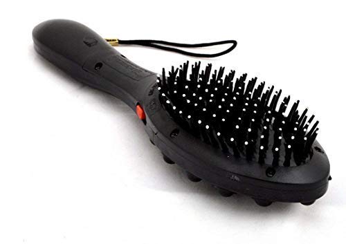 Product Cover Weltime Megneic Vibra Pluse Head Massager Hairbrush with Double Speed in Treatment, Hair Massager, Head Massage Tool, Head Massager Vibration, Head Massager Tool, Head Massager Machine (Black)