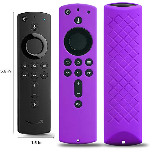 Product Cover Covers for All-New Alexa Voice Remote for Fire TV Stick 4K, Fire TV Stick (2nd Gen), Fire TV (3rd Gen) Shockproof Protective Silicone Case (Light Purple)