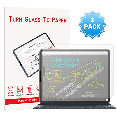 Product Cover [2 Pack] PaperLike iPad Pro 12.9 Screen Protector (2018),iPad pro 12.9 PaperLike PET Film for Drawing Anti-Glare and Paper Texture iPad Pro 12.9 Screen Protector with Easy Installation Kit