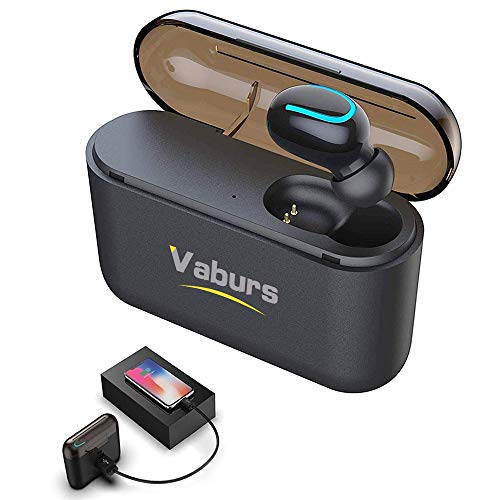 Product Cover Vaburs 1 Earbud Wireless Bluetooth 5.0 Headphone True Wireless Headphone Deep Bass 3D Stereo Sound Earbud Noise Cancelling Headset with Portable Charging Case (1 Earbud)