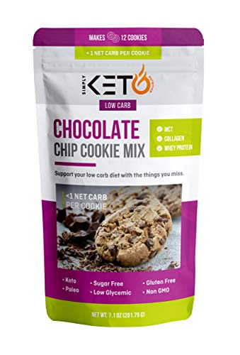 Product Cover Chocolate Chip Cookie Mix Low Carb Supports Keto Diet MCT Collagen and Whey Protein Chocolate Chips made with Allulose Natural Sweetener included