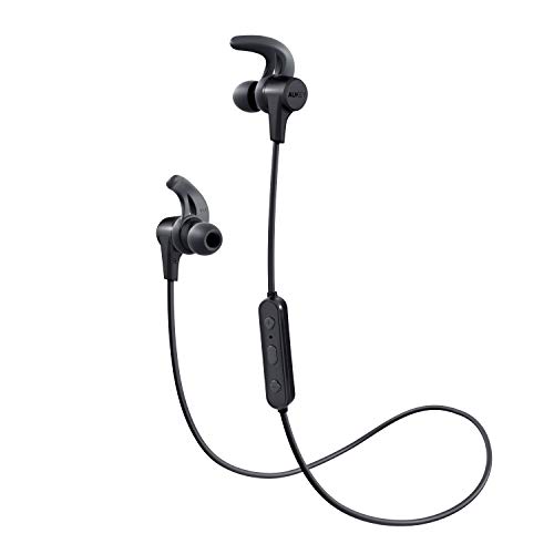 Product Cover Wireless Earbuds, AUKEY Bluetooth Headphones with Enhanced Bass, Sweat-Resistant, 8-Hour Battery Life, Built-in Mic, Secure Fit Sports Earphones