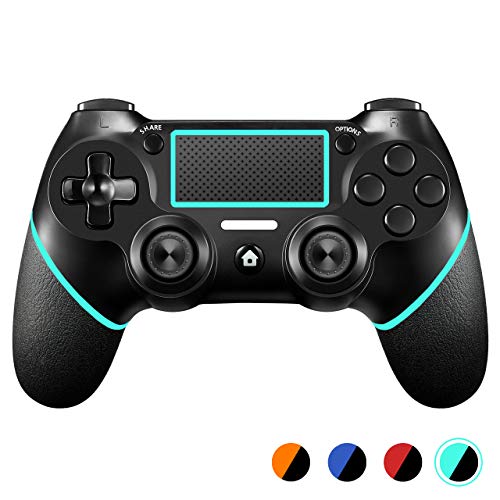 Product Cover PS4 Controller【Upgraded Version】 ORDA Wireless Gamepad for Playstation 4/Pro/Slim/PC(7/8/8.1/10) with Motion Motors and Audio Function, Mini LED Indicator, USB Cable and Anti-Slip - Berry Blue