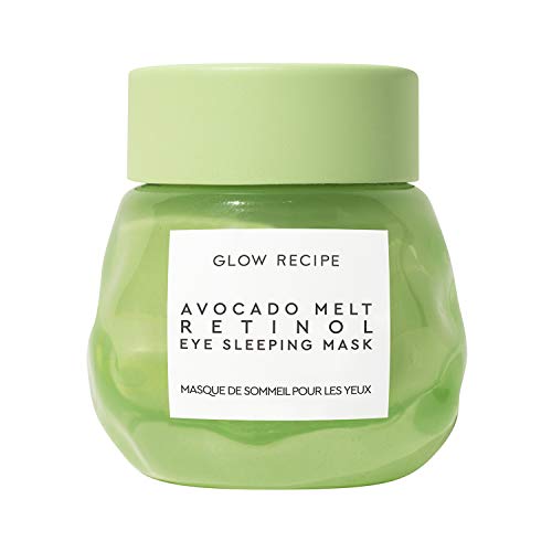 Product Cover Glow Recipe Avocado Melt Retinol Eye Sleeping Mask - Overnight Brightening + De-Puffing Under Eye Cream with Retinol, Avocado Oil + Caffeine, Paraben-Free (15ml / 0.5 fl oz)
