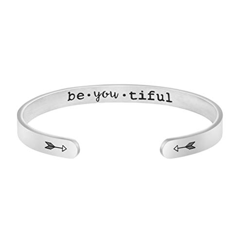 Product Cover Joycuff Beautiful Bracelet Women Inspirational Mantra Jewelry Female Empowerment Gift for Girls Sisters Wife Daughter Friend Niece