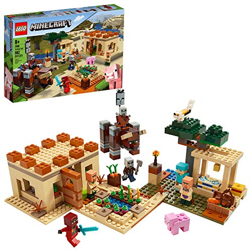 Product Cover LEGO Minecraft The Villager Raid 21160 Building Toy Action Playset for Boys and Girls Who Love Minecraft, New 2020 (562 Pieces)
